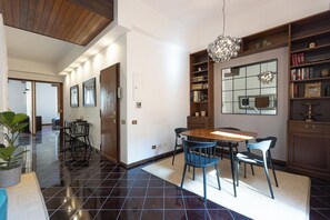 Apartment, 2 Bedrooms | Living area | Flat-screen TV - Rental in Rome Borgo Angelico Terrace (Rome)