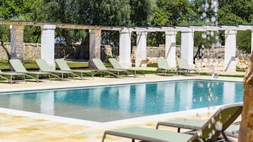 Piscina stagionale all'aperto, lettini