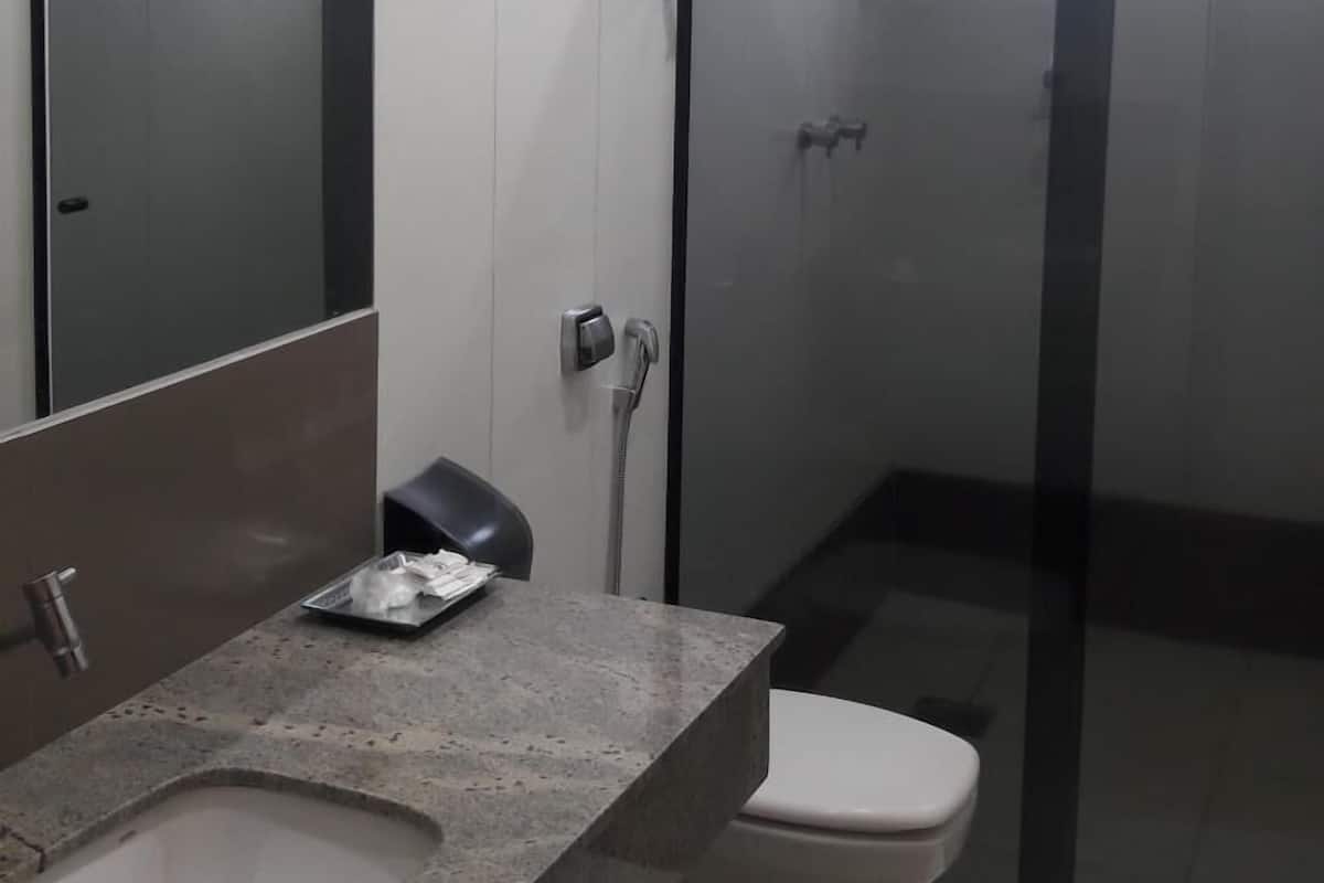 hair dryer, towels, soap