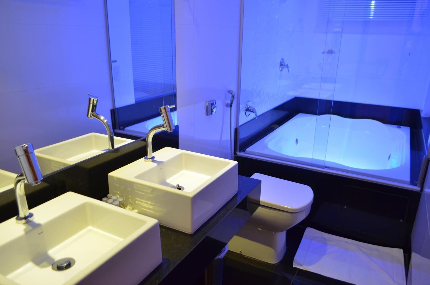 hair dryer, towels, soap