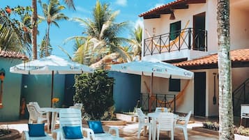 Outdoor pool, open 8:00 AM to 8:00 PM, pool umbrellas, sun loungers