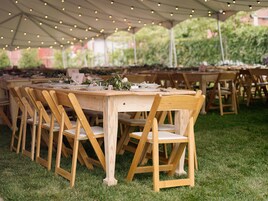 Outdoor wedding area