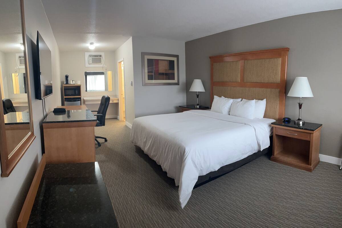 Deluxe Single Room, 1 Queen Bed | Blackout drapes, WiFi (free), bed sheets