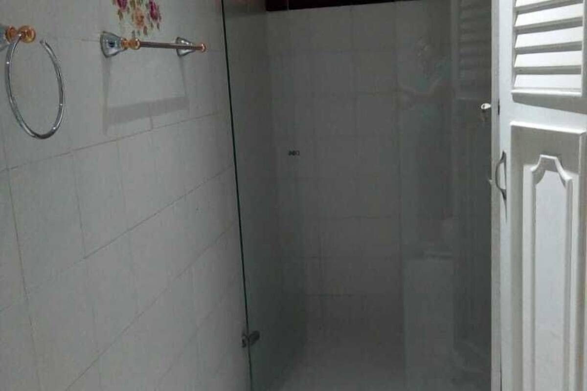 shower, towels, soap, toilet paper