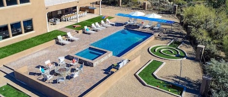 A heated pool