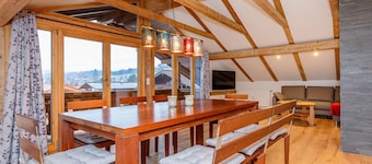 Ferienwohnung Panorama mit Balkon und Blick in die Natur