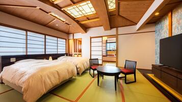 Special Modern Japanese-Western Room with Semi-Open-Air Bath - Non-Smoking | In-room safe, iron/ironing board, free WiFi