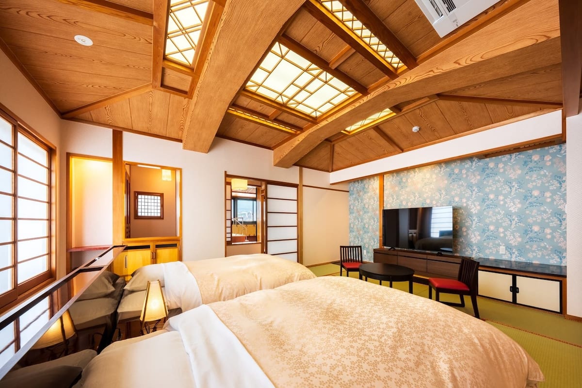Special Modern Japanese-Western Room with Semi-Open-Air Bath - Non-Smoking | In-room safe, iron/ironing board, free WiFi