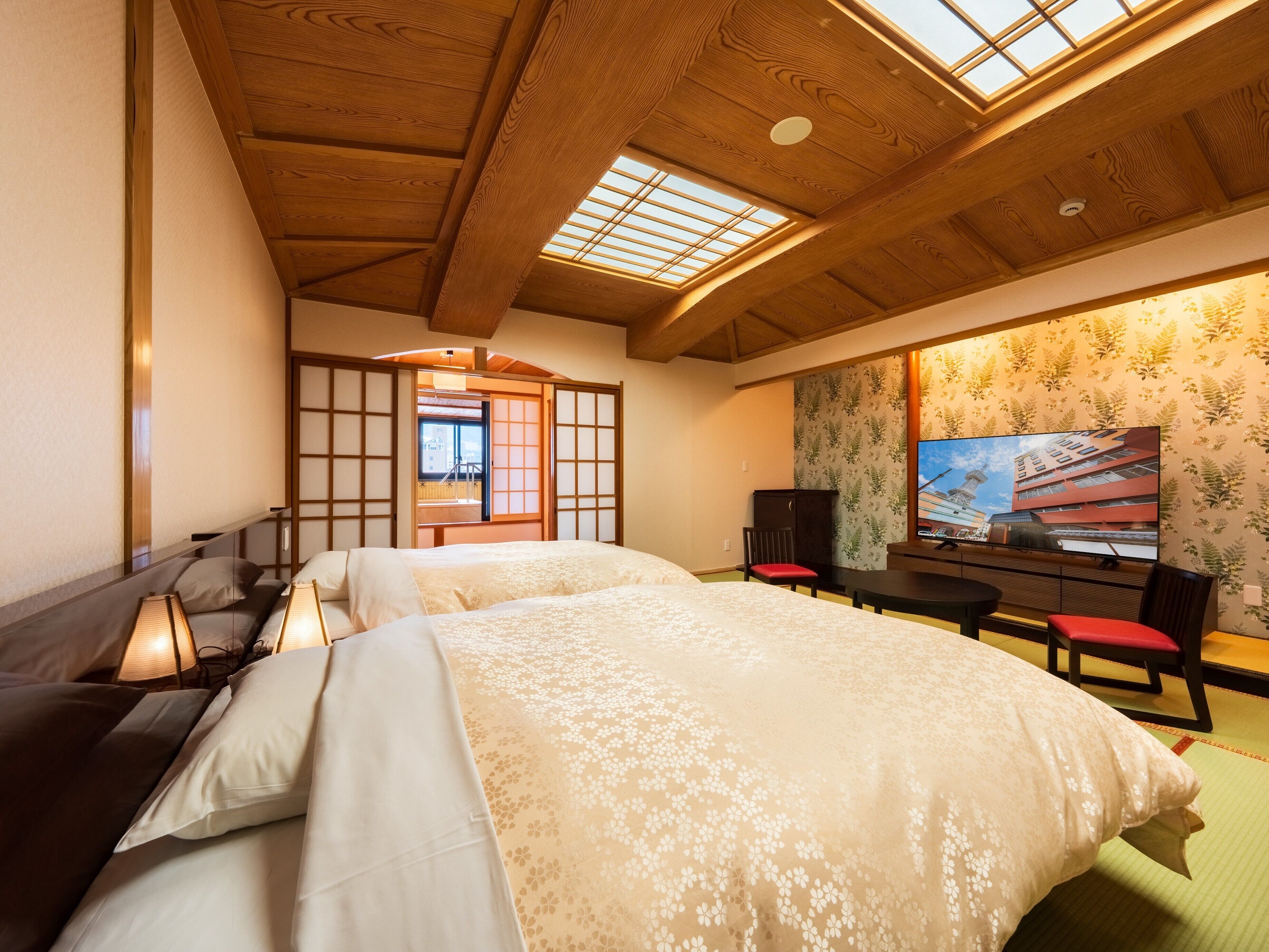 Special Modern Japanese-Western Room with Semi-Open-Air Bath - Non-Smoking | In-room safe, iron/ironing board, free WiFi