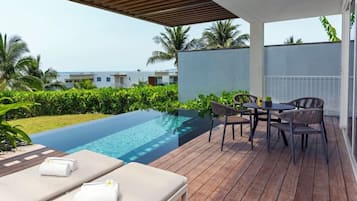 1 Bedroom Suite Pavilion, Private Pool, Ocean View - King Bed | View from room