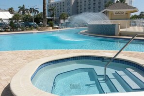 A heated pool