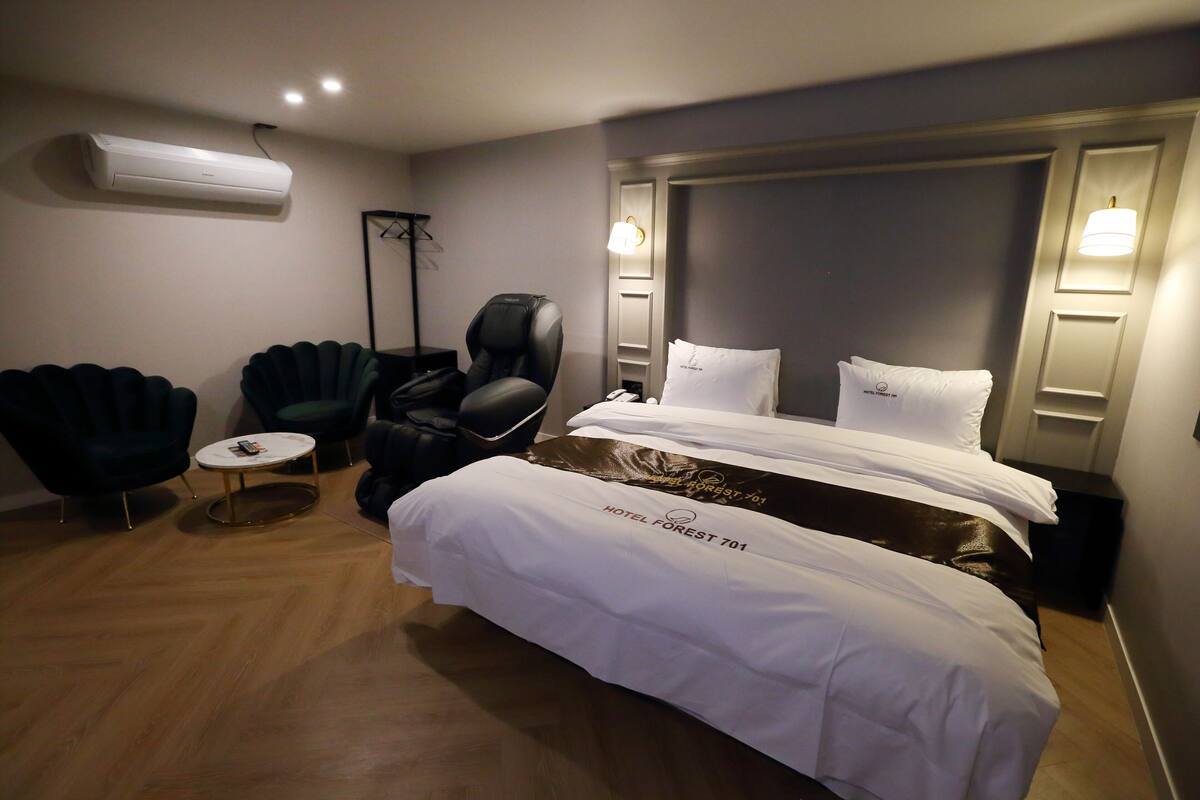 Premium + Massage Chair | Premium bedding, down comforters, WiFi (free), bed sheets