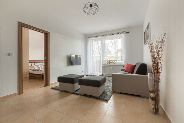 Appartement Standard, 1 très grand lit et 1 canapé-lit | Coin séjour