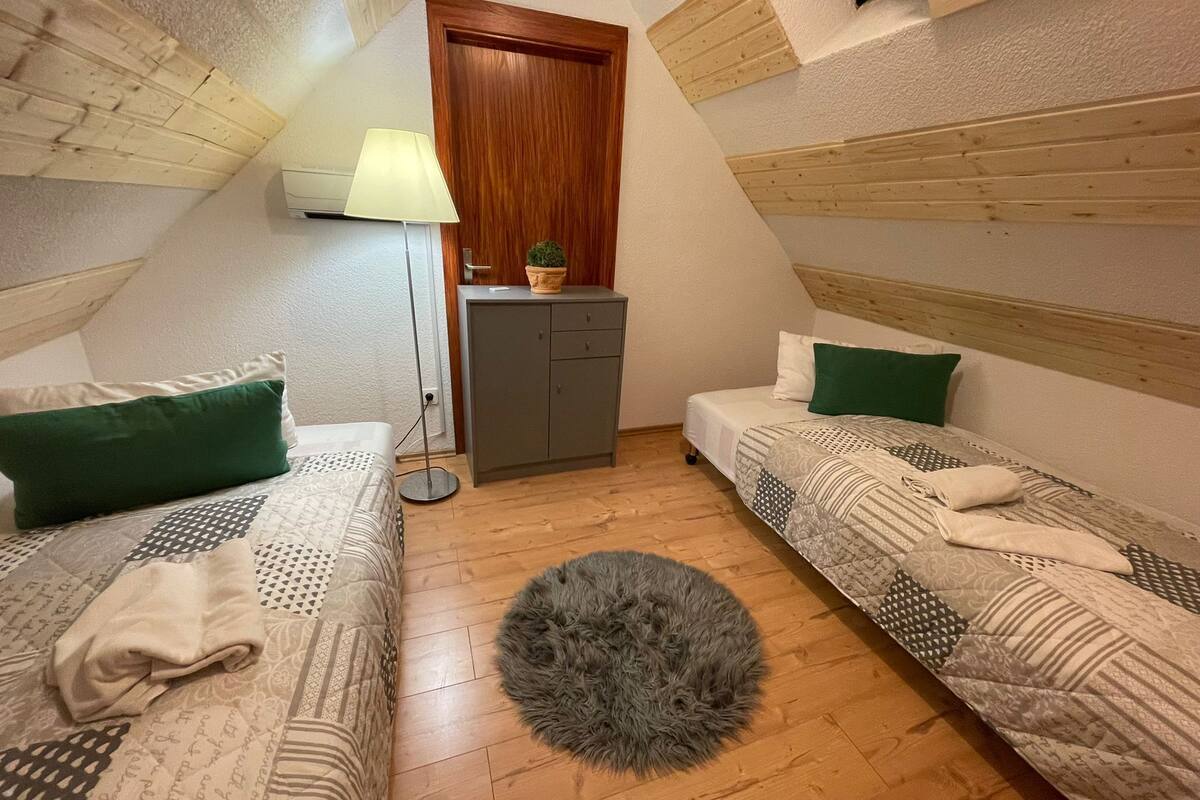 family studio suite | 2 bedrooms, in-room safe, desk, laptop workspace