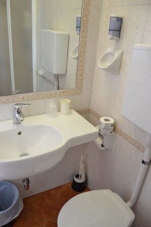 Single Room | Bathroom | Shower, rainfall showerhead, hair dryer, bidet - Hotel Apis (Rimini)
