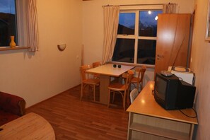 Cabin, 2 Bedrooms | Living area | Flat-screen TV