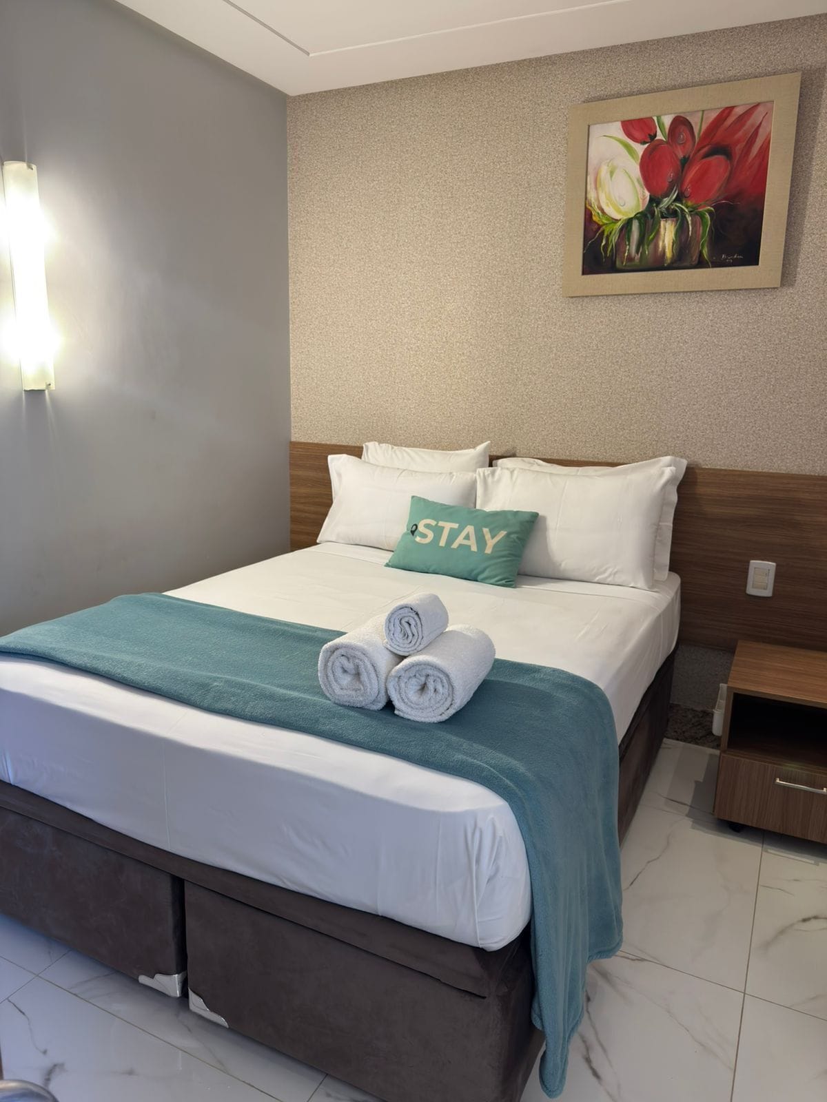Standard Apartment | Bar mini, peti besi dalam bilik, dihias secara berasingan 