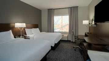 Premium bedding, individually furnished, desk, laptop workspace