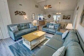 TV, DVD player, foosball