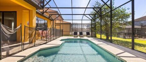 A heated pool