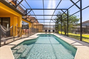 Una piscina riscaldata