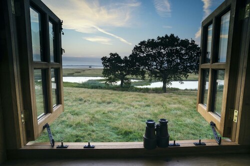 Traditional shepherd's huts in the middle of a National Nature Reserve.
