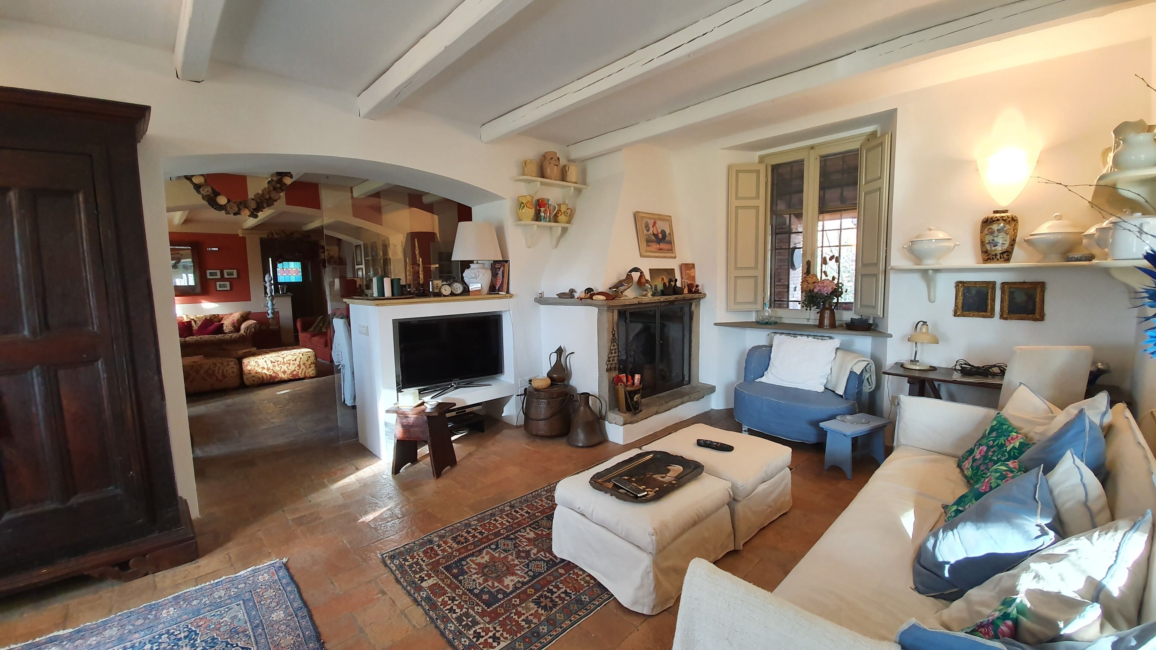 Apartment, Patio, Hill View | Living area | 30-cm flat-screen TV with satellite channels, TV, fireplace