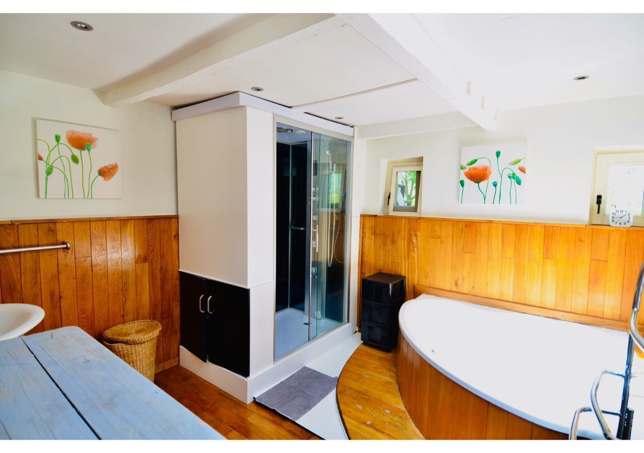 Bathtub, hair dryer