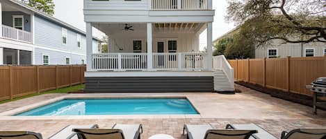 A heated pool