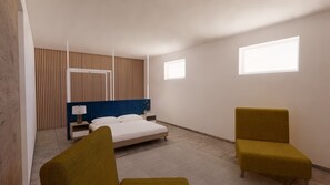 2 makuuhuonetta, tallelokero huoneessa, silitysrauta/-lauta