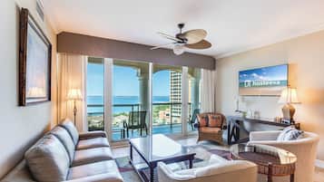 Classic Condo, 2 Bedrooms, Balcony, Bay View | Living room | 0-inch flat-screen TV with cable channels, TV