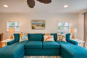 House, Multiple Beds (My Grandpa's Cottage) | Living room - My Grandpa's Cottage (St. Augustine)