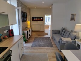 Flat-screen TV, iPad, Netflix, DVD player