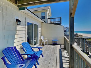 Terrace/patio - Tipsy Turtle | Ocean Views + Pool! (North Topsail Beach)