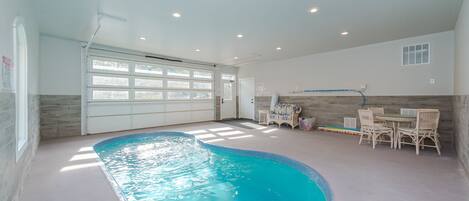 Indoor pool, a heated pool