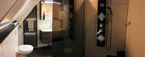 Shower, hair dryer