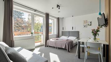 1 Schlafzimmer, Schreibtisch, Verdunkelungsvorhänge, kostenloses WLAN