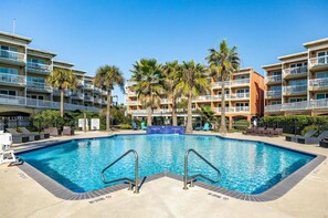 Outdoor pool, a heated pool - Spectacular BEACH & POOL VIEWS–Your Perfect Escape @ The Victorian, Galveston TX (Galveston)