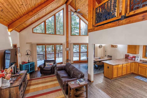 Main living overlooking wooded lot