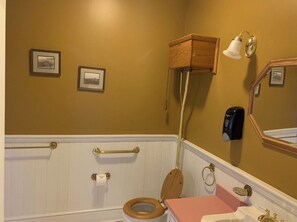 Combined shower/bathtub, hair dryer, towels, toilet paper - Cozy 1-bedroom-  22 minutes from Cataloochee Ski Area - Jessica (Waynesville)