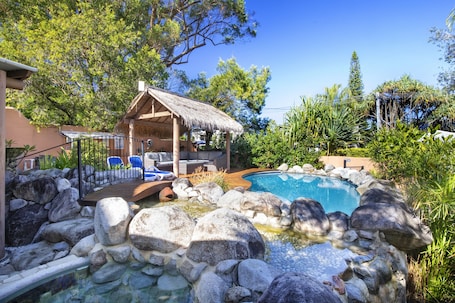 Outdoor pool, a heated pool