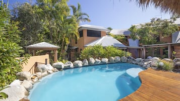 Outdoor pool, a heated pool