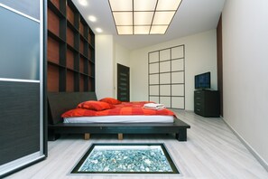 1 chambre, fer et planche à repasser, accès Internet, draps fournis