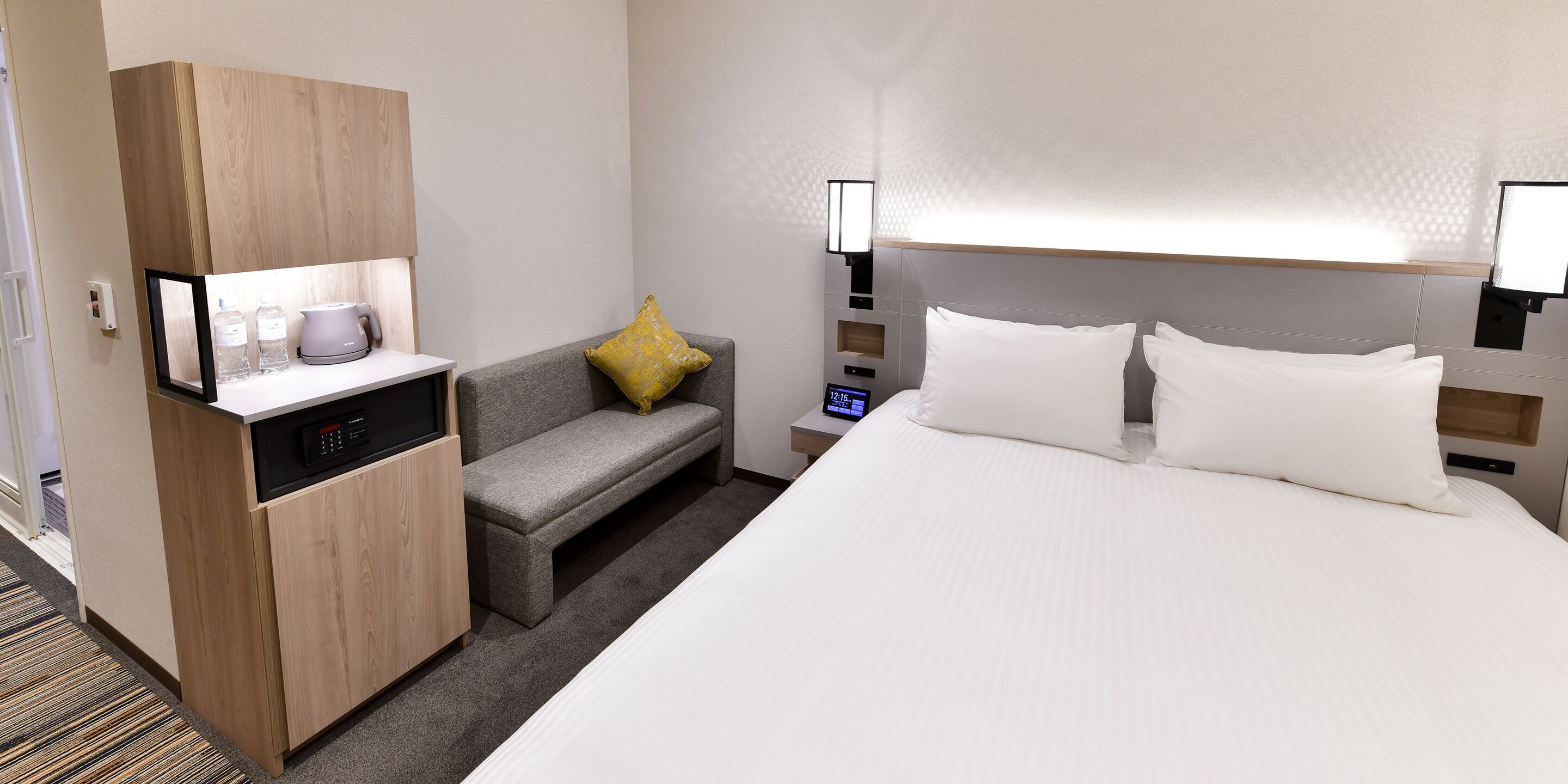 double room barrier free non smoking | in-room safe, desk, blackout curtains, iron/ironing board