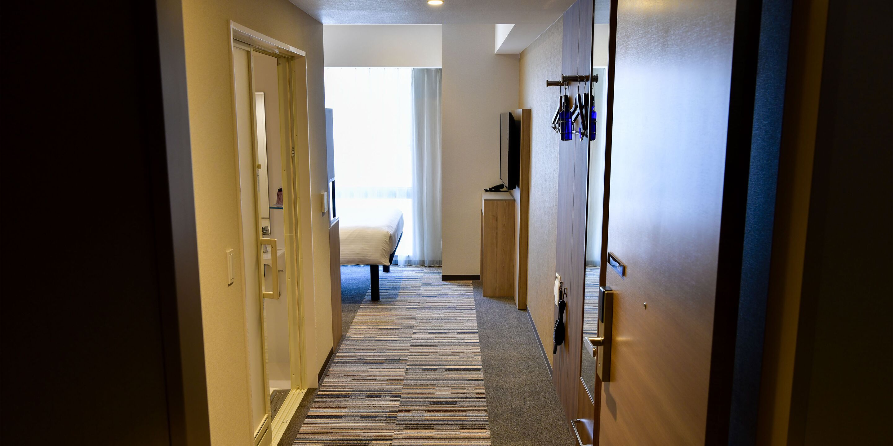 double room barrier free non smoking | in-room safe, desk, blackout curtains, iron/ironing board