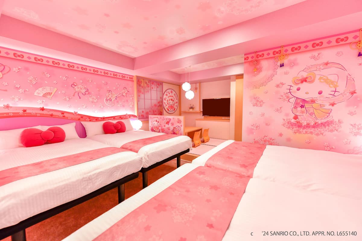Hello Kitty Room -Sakura Tennyo- Non Smoking | In-room safe, desk, blackout drapes, iron/ironing board (on request)