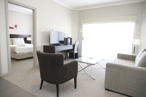 Two Bedroom Apartment | Living area | LED TV, iPod dock