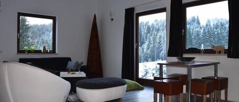 Apartment, 1 Bedroom | Living room | Flat-screen TV