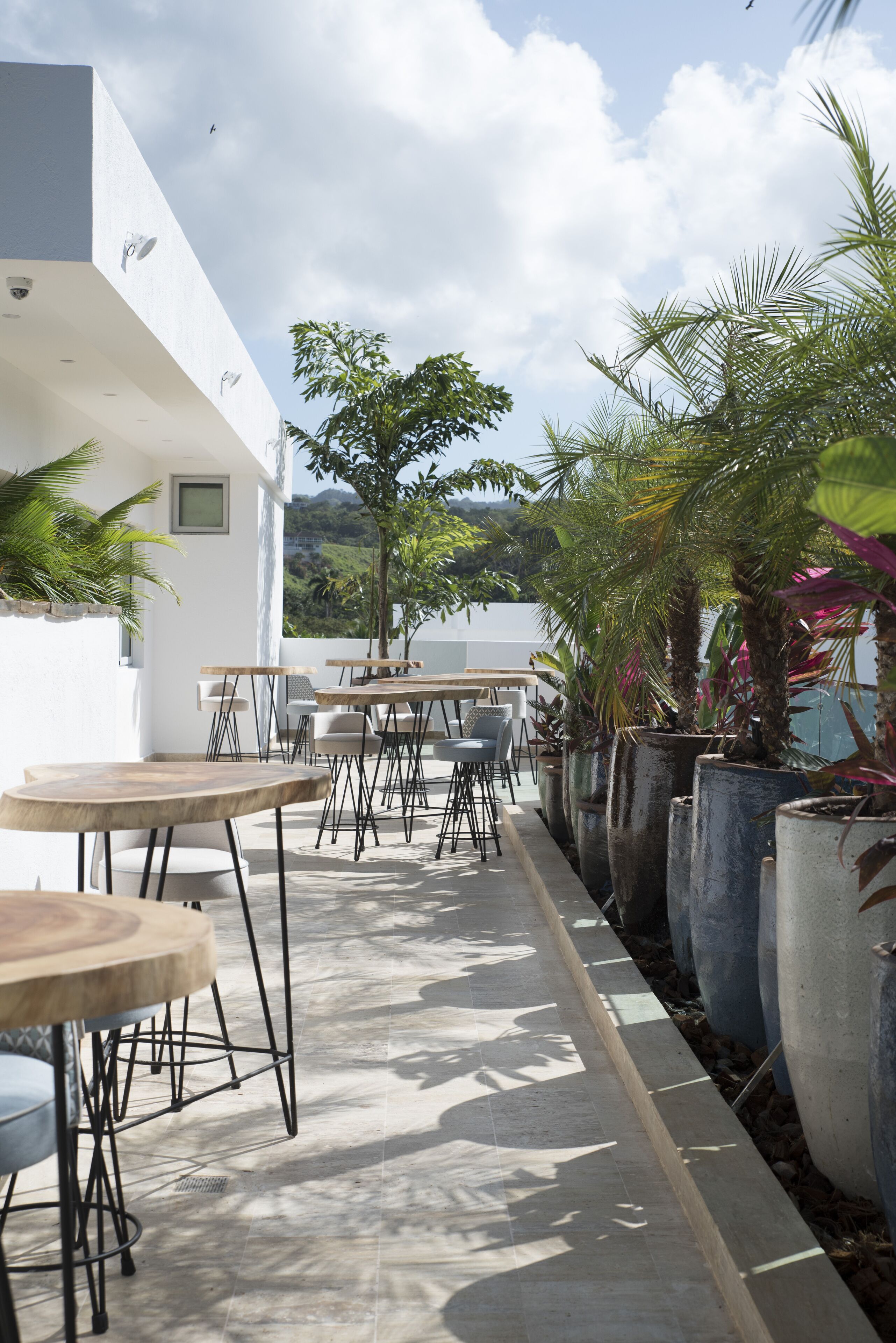 outdoor banquet area