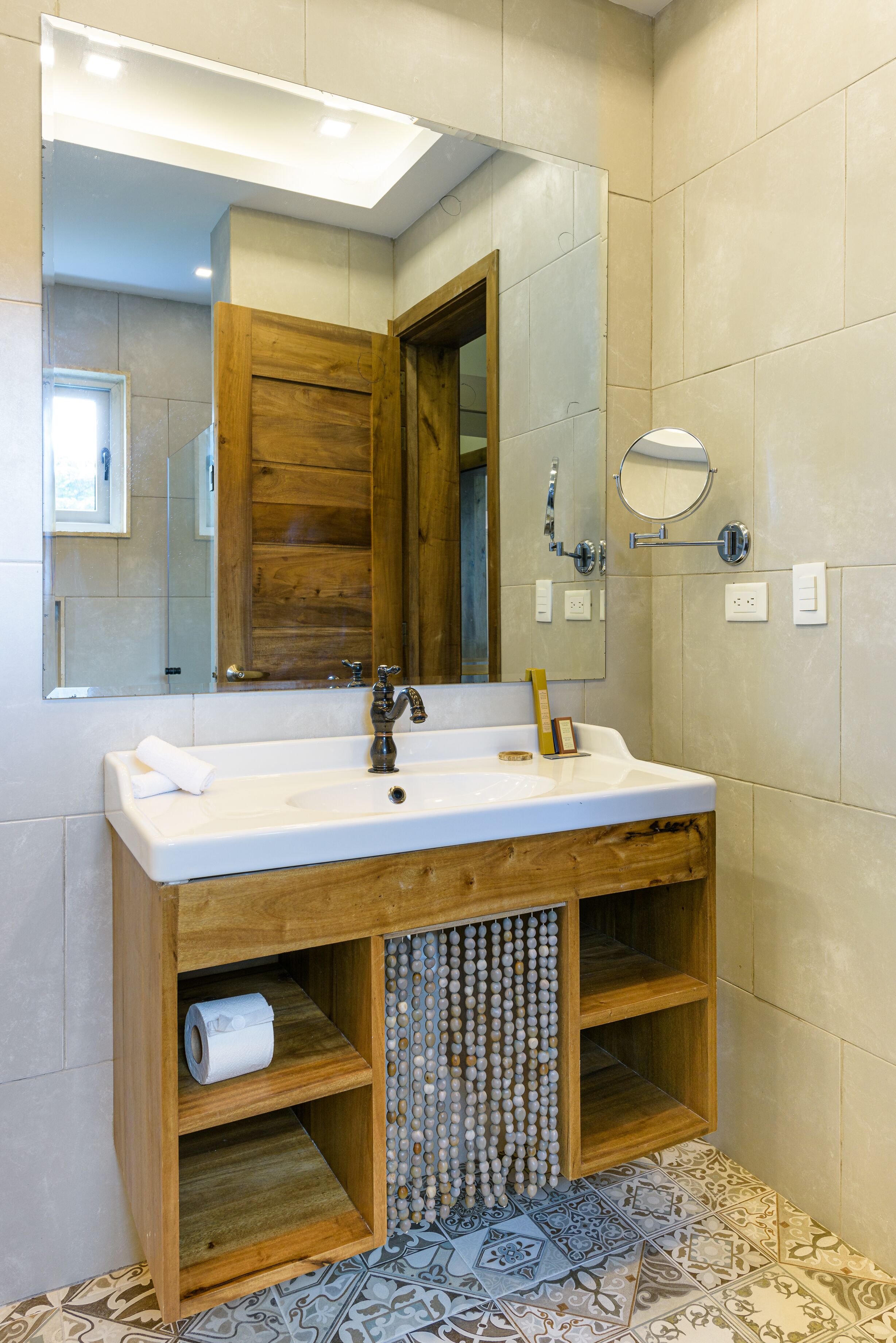 shower, rainfall showerhead, hair dryer, dressing gowns